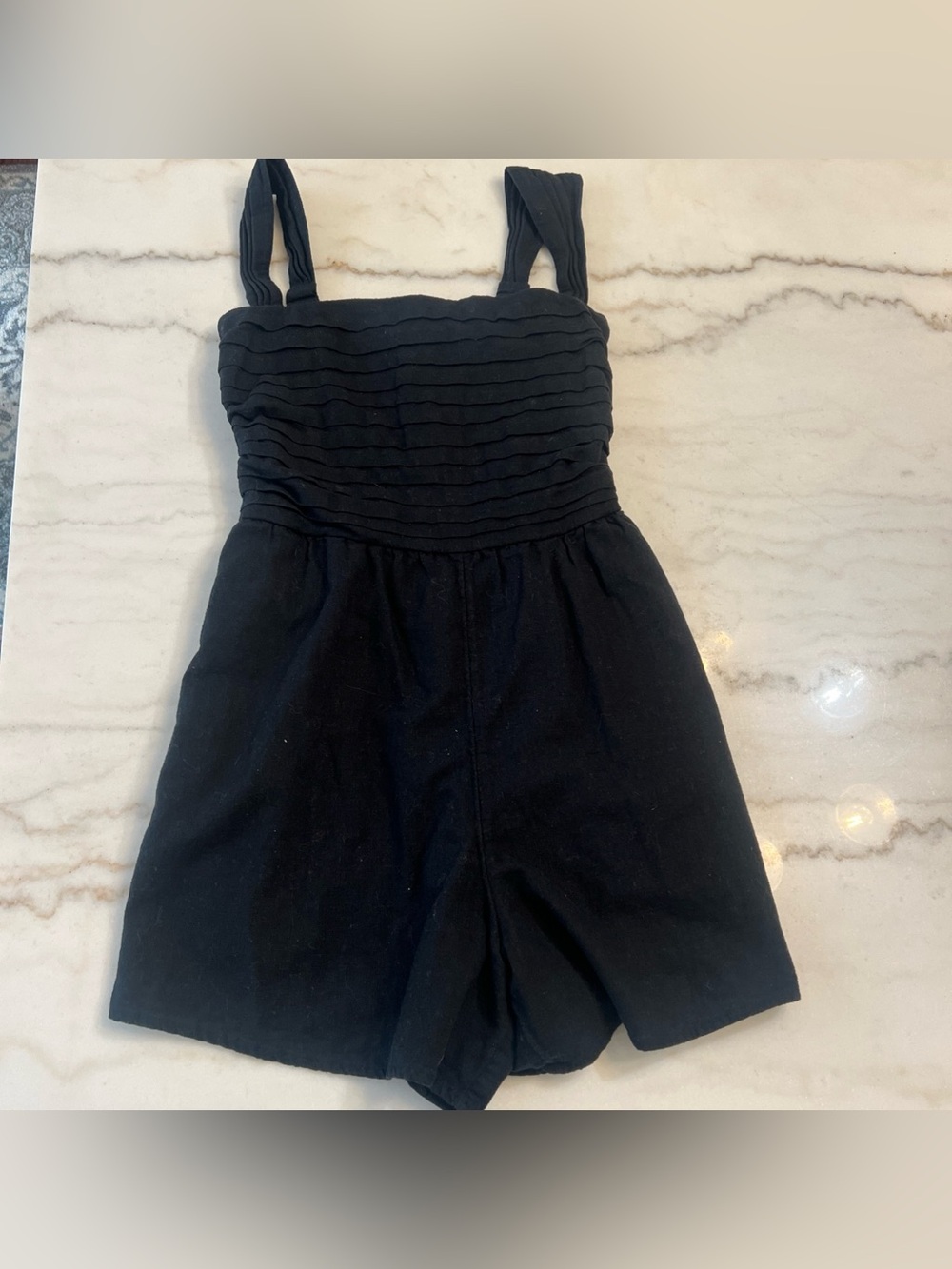 Abercrombie & Fitch Emerson Linen Cotton Romper Shorts Lined Pockets Small